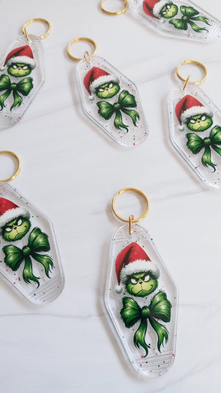Grinchy Keychain