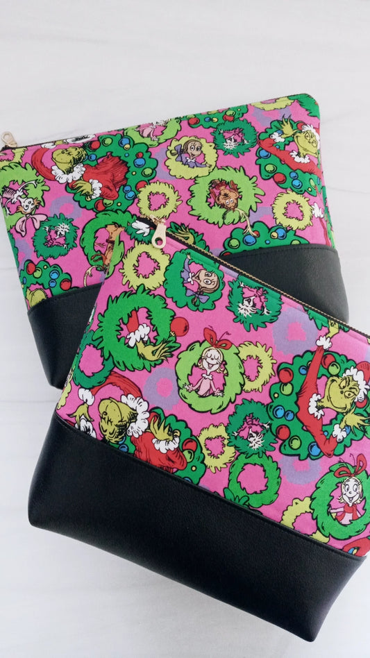 GRINCHY large zip bag