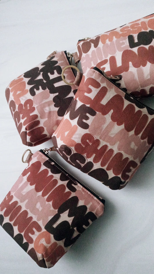Bubble Letters Oversized Hand Pouch