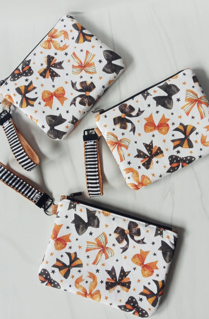 Bow Confetti Pouch w/Fob