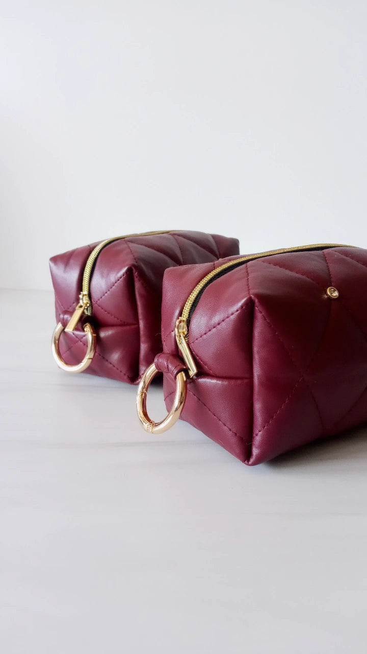 Studded Bag Charm in Merlot