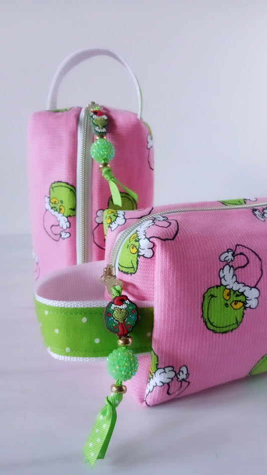 Pink & Green Grinchy Boxy Carry-all