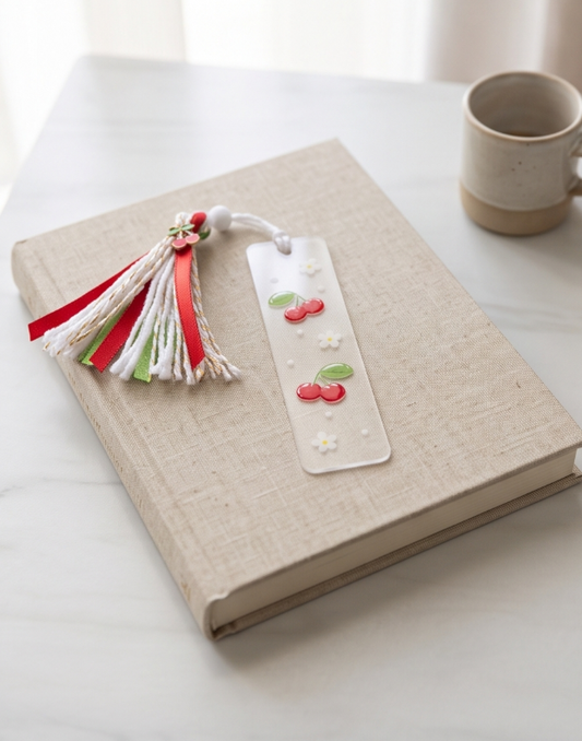 Cherry Acrylic Mini Bookmarker