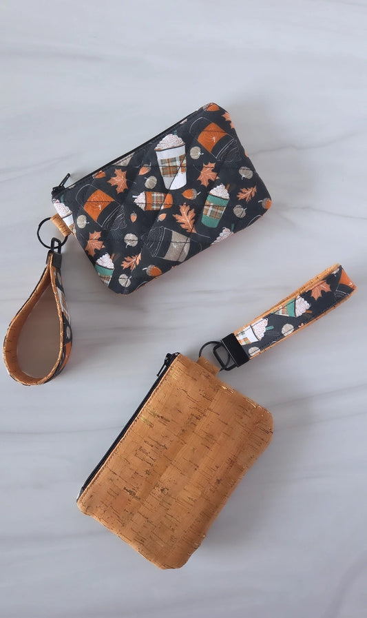 Latte's & Leaves Mini Pouch with fob