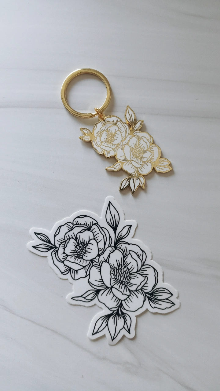 Sweet Magnolia Key Ring