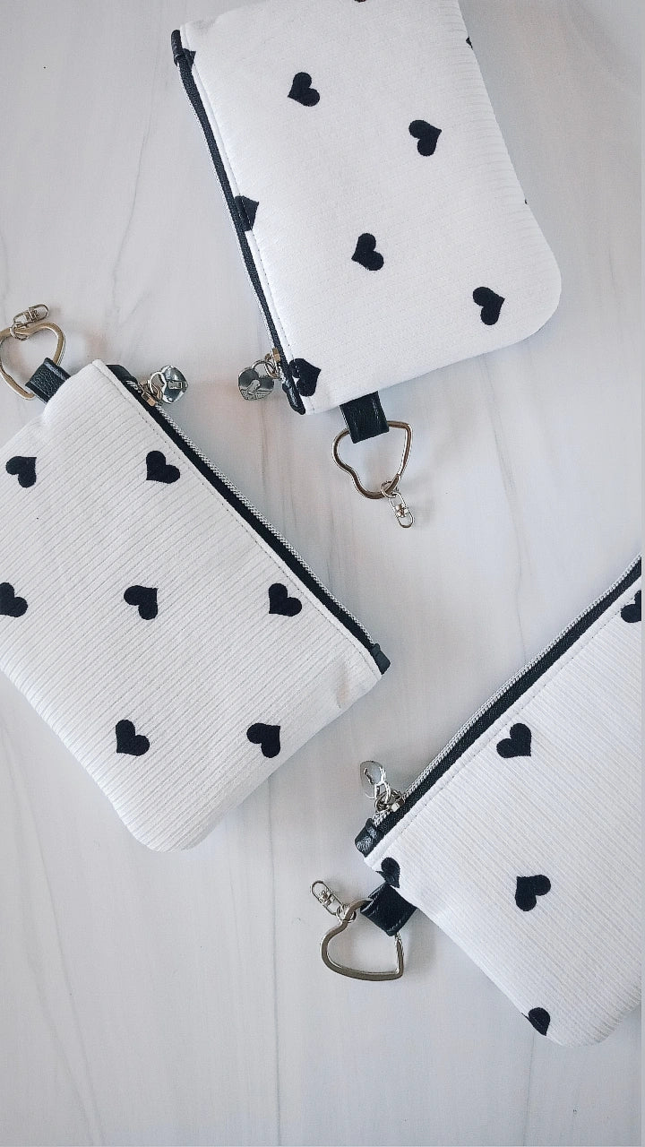 Deck of Hearts Mini Pouch