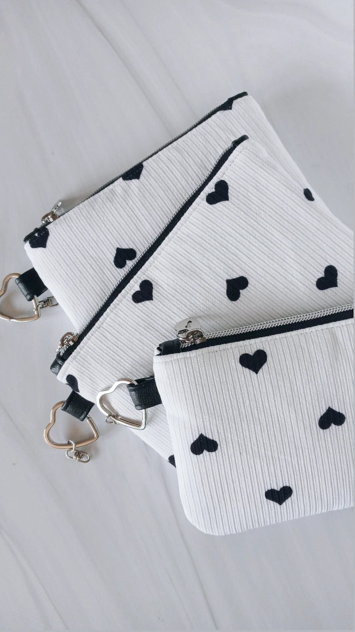 Deck of Hearts Mini Pouch