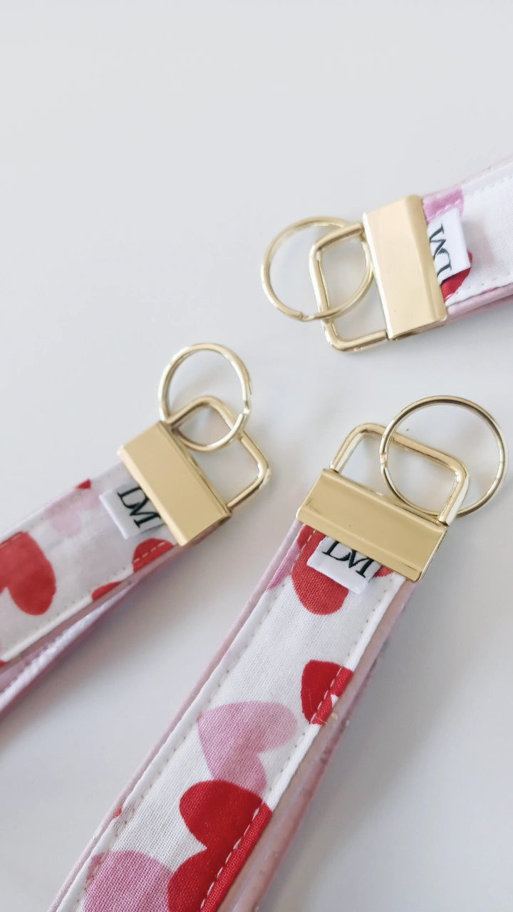 Confetti Hearts Key Fob