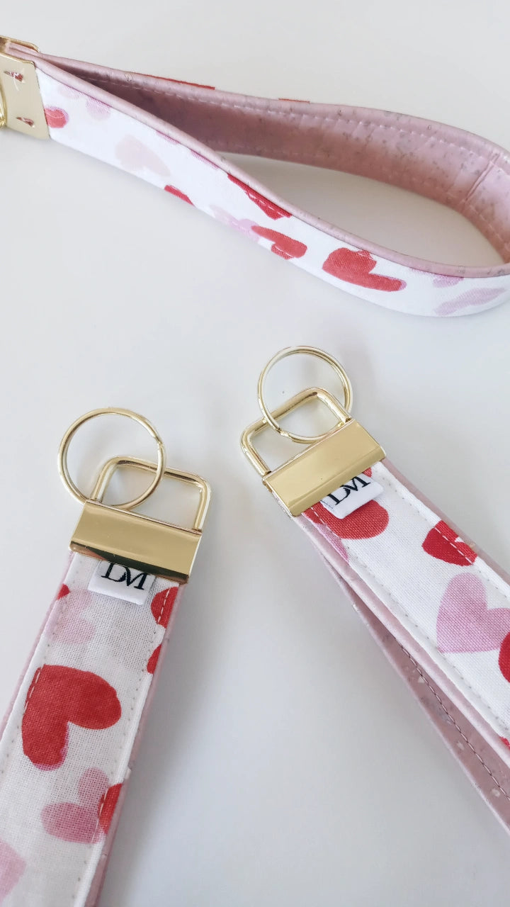 Confetti Hearts Key Fob