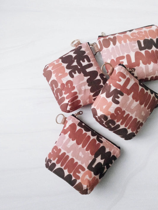 Bubble Letters Oversized Hand Pouch