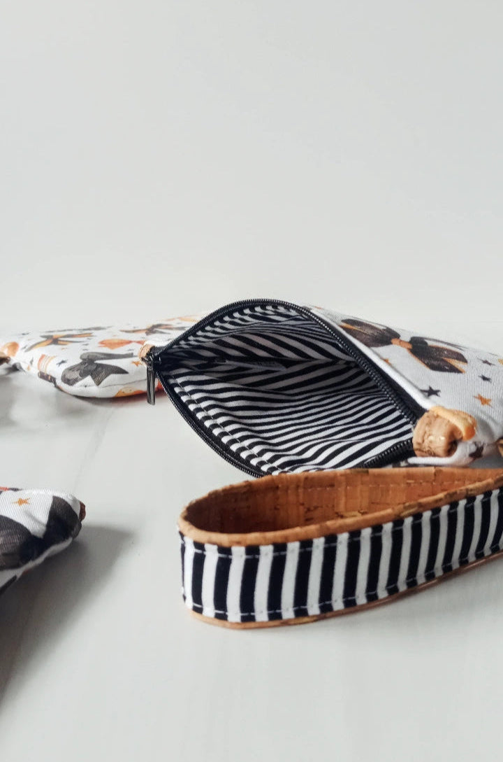 Bow Confetti Pouch w/Fob