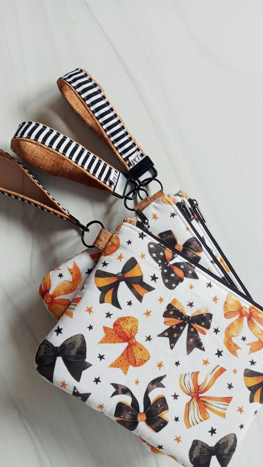 Bow Confetti Pouch w/Fob