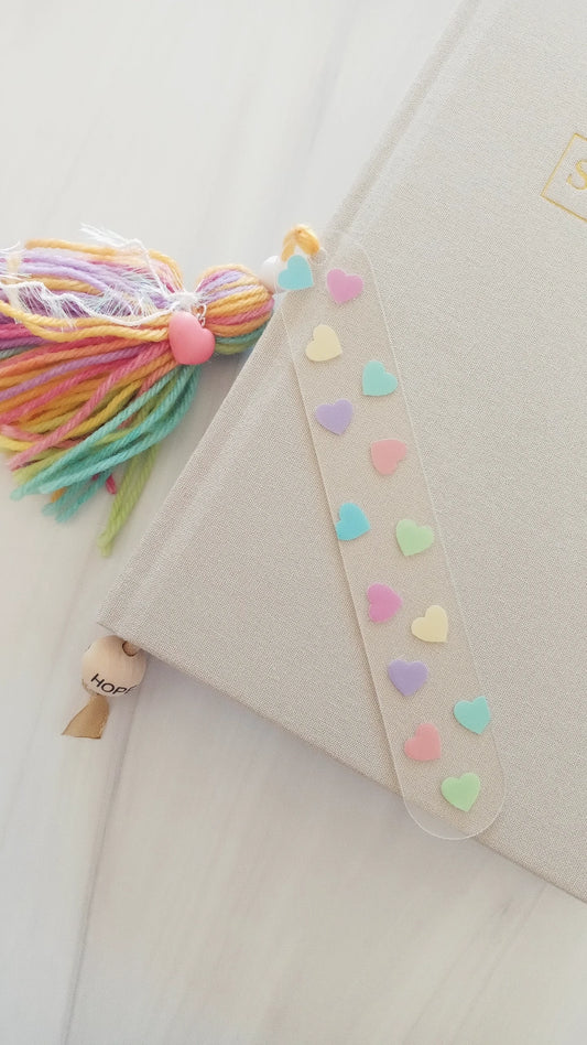 Sweet Hearts Acrylic Slim Bookmarker