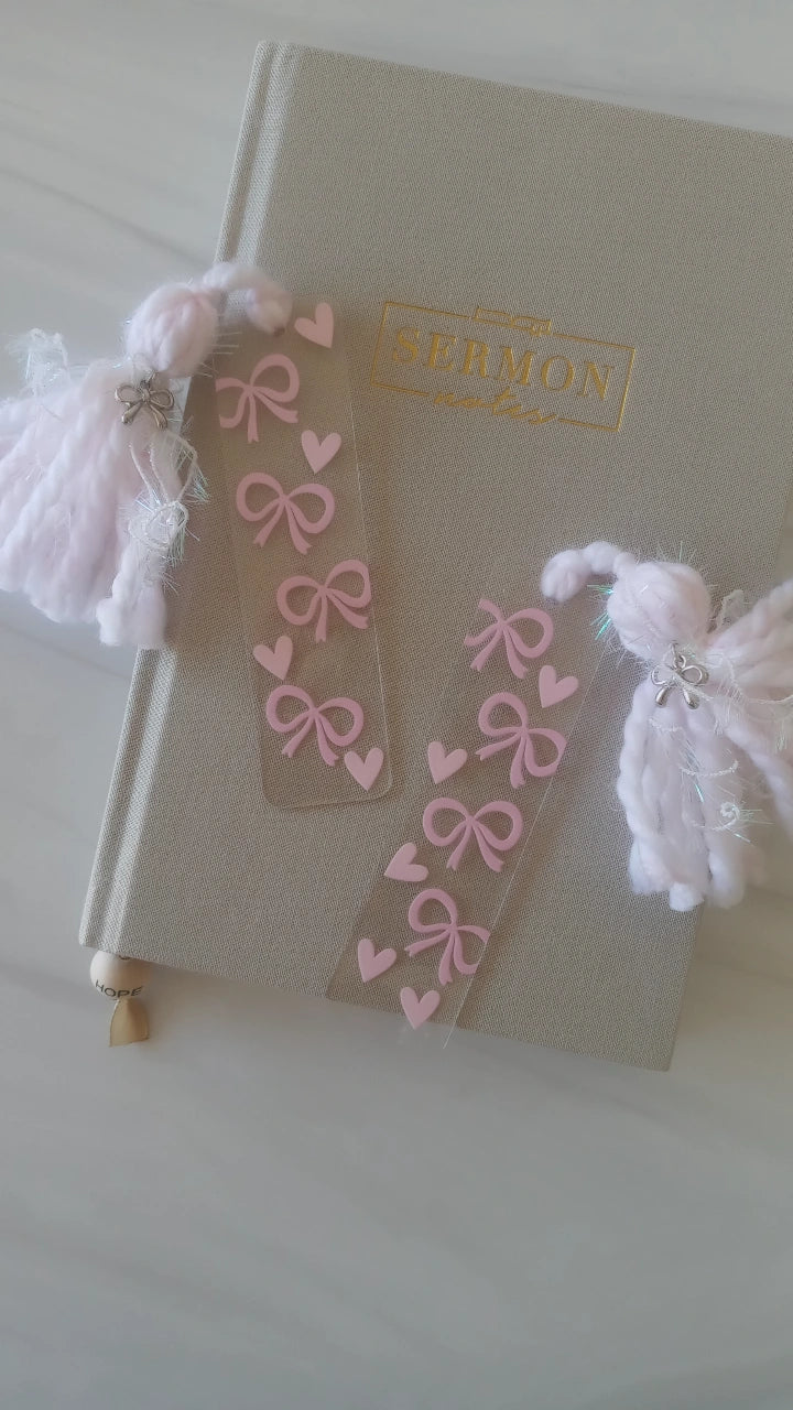 Pink Bows Mini Bookmarker