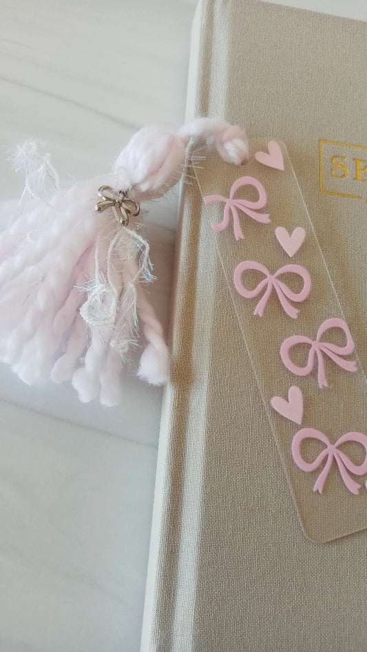 Pink Bows Mini Bookmarker