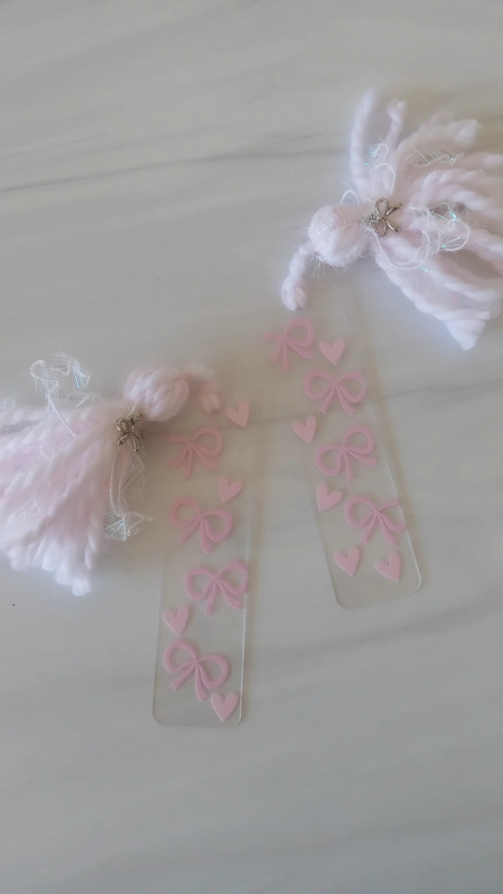 Pink Bows Mini Bookmarker