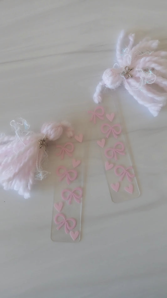 Pink Bows Mini Bookmarker