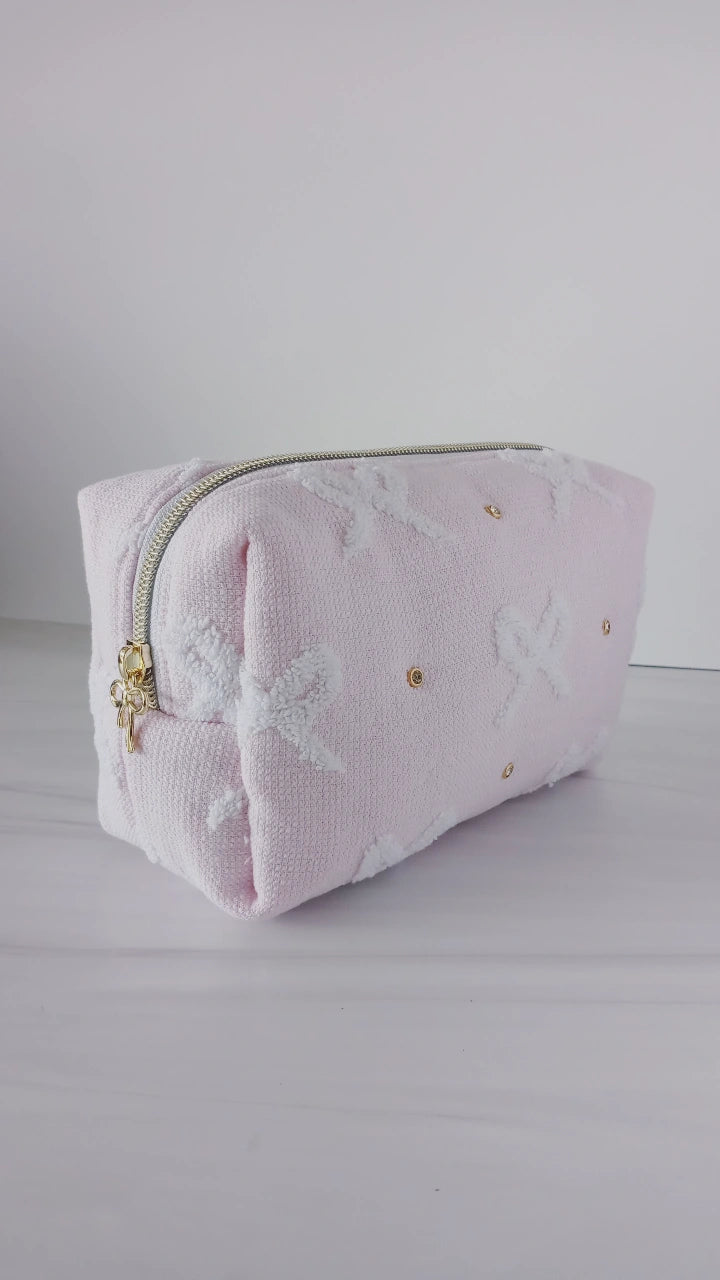 Pink Terry Bow Carry-All Set
