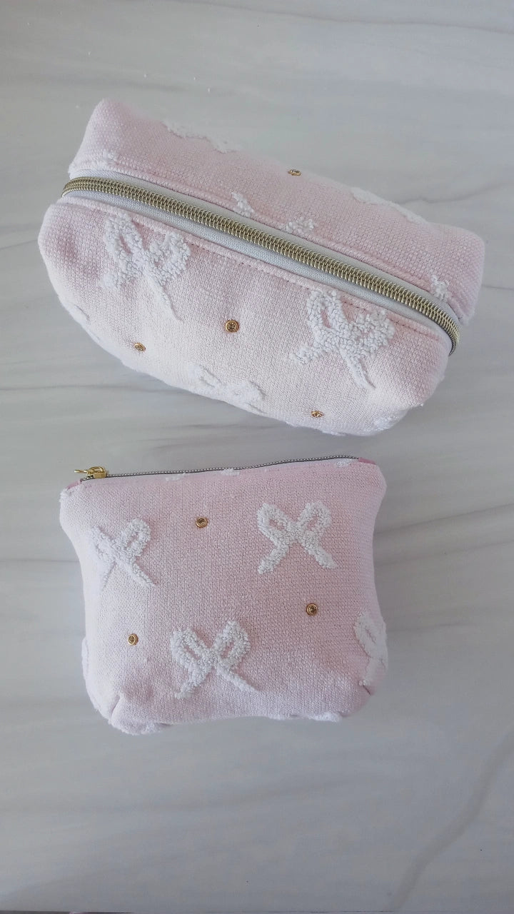 Pink Terry Bow Carry-All Set