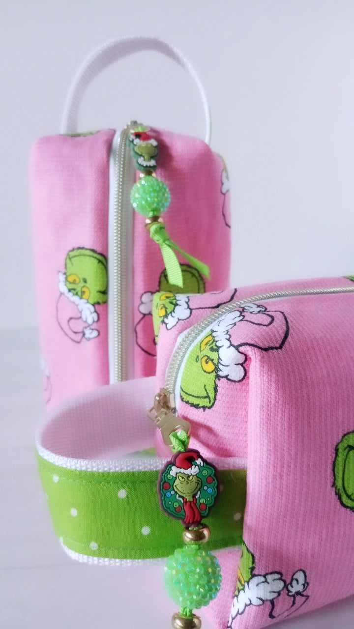 Pink & Green Grinchy Boxy Carry-all