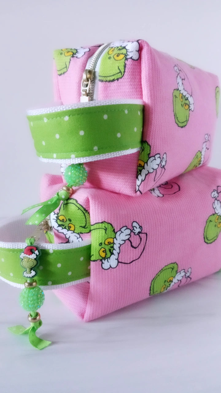 Pink & Green Grinchy Boxy Carry-all